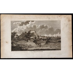 Gravure de 1800 - Vue de Édimbourg en Écosse - 1