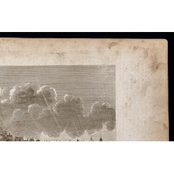 Gravure de 1800 - Vue de Édimbourg en Écosse - 3