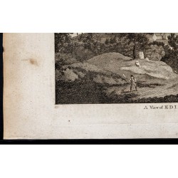 Gravure de 1800 - Vue de Édimbourg en Écosse - 4