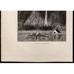 Gravure de 1880 - La cascade de Multanomah - 3