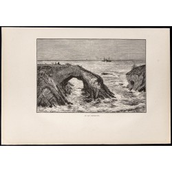 Gravure de 1880 - Cap Mendocino - 1