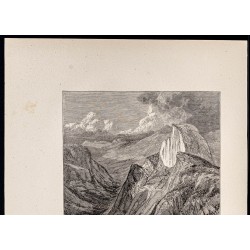 Gravure de 1880 - Le canyon Tenaya - 2