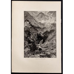 Gravure de 1880 - Les rocheuses - 1