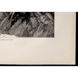 Gravure de 1880 - Les montagnes de neige - 5