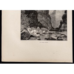Gravure de 1880 - Canyon du Colorado - 3