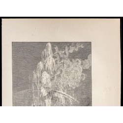 Gravure de 1880 - Le grand Geyser du parc Yellowstone - 2