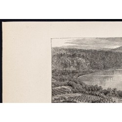 Gravure de 1880 - Devil's Lake dans le Wisconsin - 2