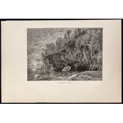 Gravure de 1880 - Pictured Rocks National Lakeshore - 1