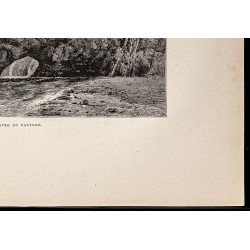 Gravure de 1880 - Pictured Rocks National Lakeshore - 5