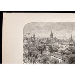 Gravure de 1880 - La ville de Milwaukee - 2
