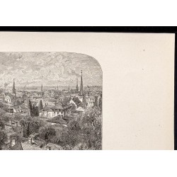 Gravure de 1880 - La ville de Milwaukee - 3