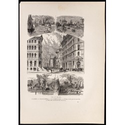 Gravure de 1880 - Ville de Chicago - 1