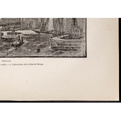 Gravure de 1880 - Ville de Chicago - 5