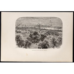 Gravure de 1880 - Louisville dans le Kentucky - 1