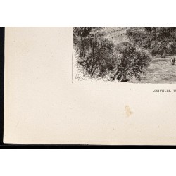 Gravure de 1880 - Louisville dans le Kentucky - 4