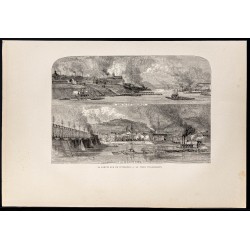 Gravure de 1880 - Pittsburgh et Allegheny - 1