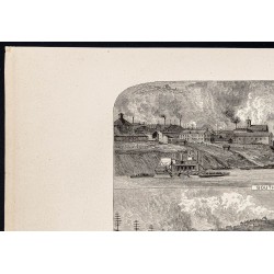 Gravure de 1880 - Pittsburgh et Allegheny - 2