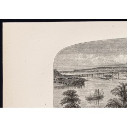 Gravure de 1880 - Saint Paul dans le Minnesota - 2