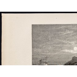Gravure de 1880 - Maiden rock sur le lake Pepin - 2