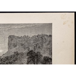 Gravure de 1880 - Maiden rock sur le lake Pepin - 3