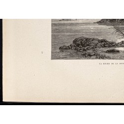 Gravure de 1880 - Maiden rock sur le lake Pepin - 4
