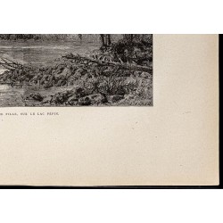 Gravure de 1880 - Maiden rock sur le lake Pepin - 5