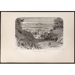 Gravure de 1880 - Dubuque dans l'Iowa - 1