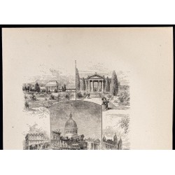 Gravure de 1880 - Saint-Louis dans le Missouri - 2