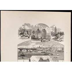 Gravure de 1880 - Saint-Louis dans le Missouri - 2
