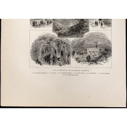 Gravure de 1880 - Mammoth Cave dans le Kentucky - 3