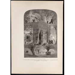 Gravure de 1880 - Mammoth Cave dans le Kentucky - 1