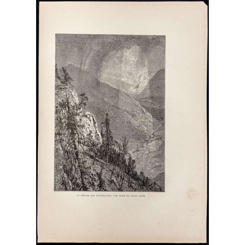 Gravure de 1880 - Cumberland Gap - 1