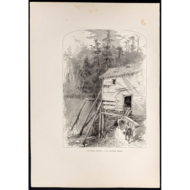 Gravure de 1880 - Reems Creek en Caroline du Nord - 1