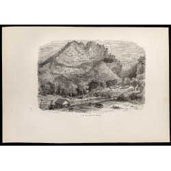 Gravure de 1880 - Seneca Rocks - 1