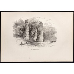 Gravure de 1880 - Natural Chimneys - 1