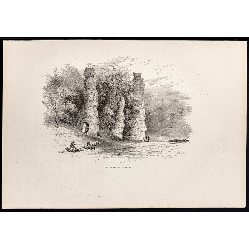 Gravure de 1880 - Natural Chimneys - 1