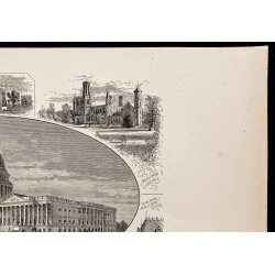 Gravure de 1880 - Les monuments de Washington - 3