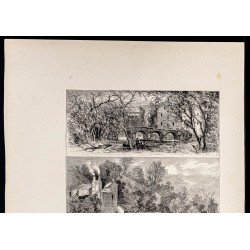 Gravure de 1880 - Vues du Maryland - 2