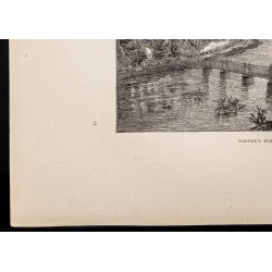 Gravure de 1880 - Harpers Ferry dans le Maryland - 4