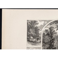Gravure de 1880 - Druid Hill Park à Baltimore - 2