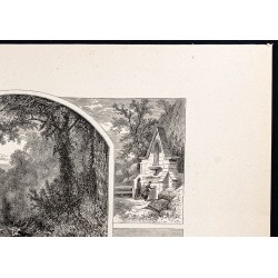Gravure de 1880 - Druid Hill Park à Baltimore - 3