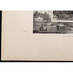 Gravure de 1880 - Druid Hill Park à Baltimore - 4