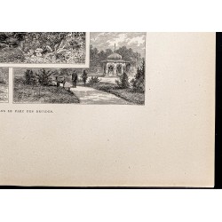 Gravure de 1880 - Druid Hill Park à Baltimore - 5