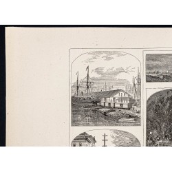 Gravure de 1880 - Baltimore dans le Maryland - 2