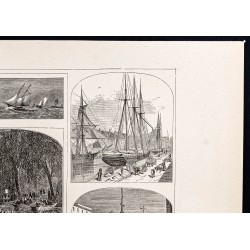 Gravure de 1880 - Baltimore dans le Maryland - 3