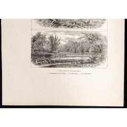 Gravure de 1880 - Wissahickon en Pennsylvanie - 3