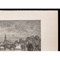 Gravure de 1880 - Fairmount à Philadelphie - 3