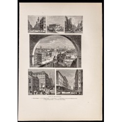 Gravure de 1880 - Philadelphie en Pennsylvanie - 1