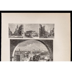 Gravure de 1880 - Philadelphie en Pennsylvanie - 2