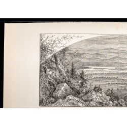 Gravure de 1880 - La vallée du Wyoming - 2